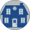 Little Blue House Clip Art